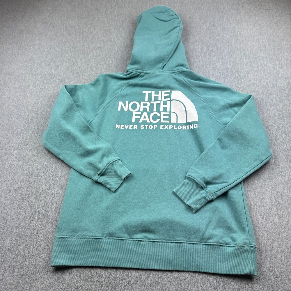 The North Face Pullover Womens Large Blue Long Sleeve Hoodie Hiking Jogging Camp
